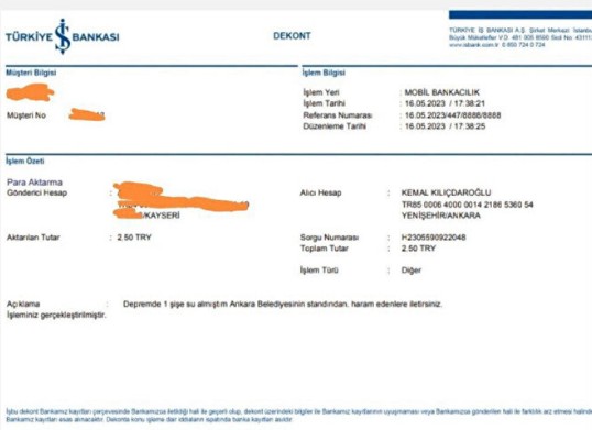 Depremzededen kendilerine nefret kusan CHP'lilere anlamlı cevap: Aldığı suyun parasını Kılıçdaroğlu'na gönderdi!